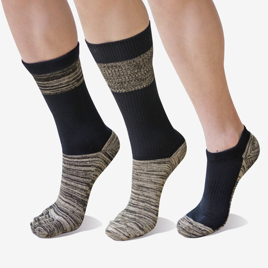 柿渋染め/『モテモテソックス』 消臭・抗菌 選べる3足セット 送料無料