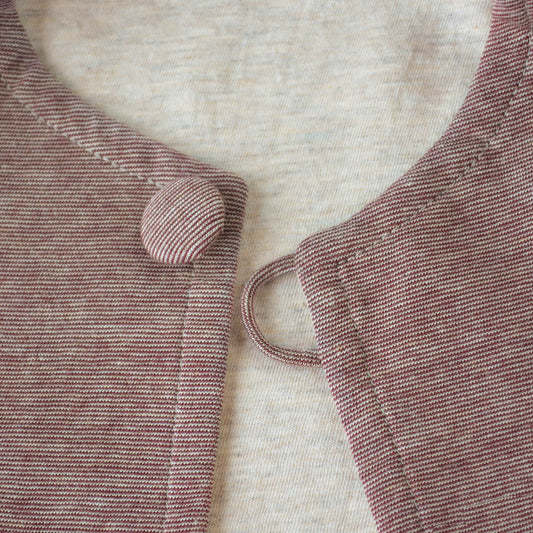 柿渋染め/柔らかニット オーガニック綿 消臭・抗菌 ベビーリバーシブルベスト