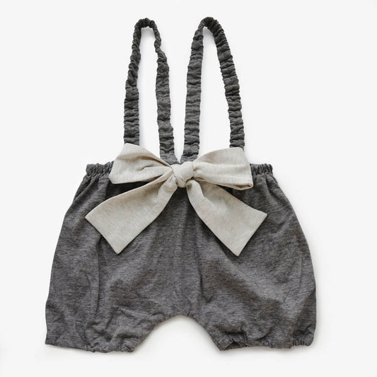 柿渋染め/柔らかニット オーガニック綿 消臭・抗菌 ベビーかぼちゃサロペット