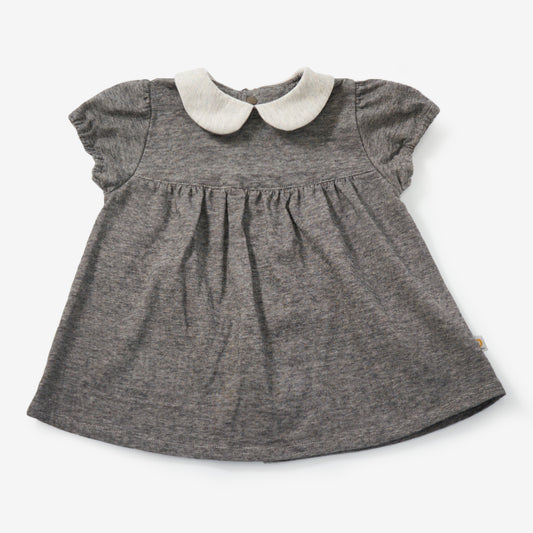 柿渋染め/柔らかニット オーガニック綿 消臭・抗菌 ベビーワンピース&ブルマセット