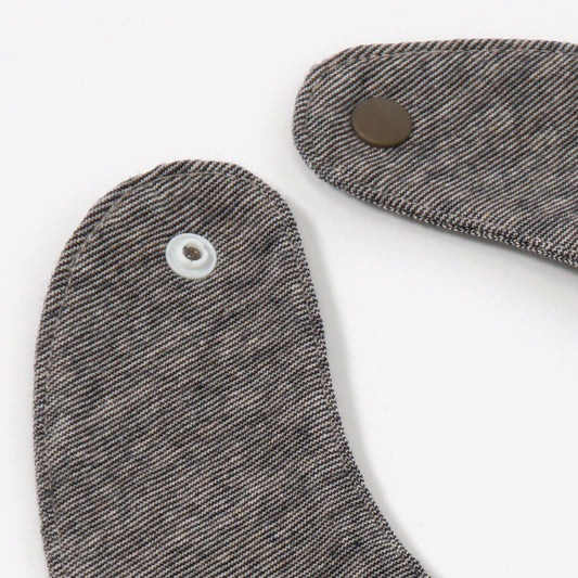 柿渋染め/柔らかニット オーガニック綿 消臭・抗菌 ネクタイ襟スタイ