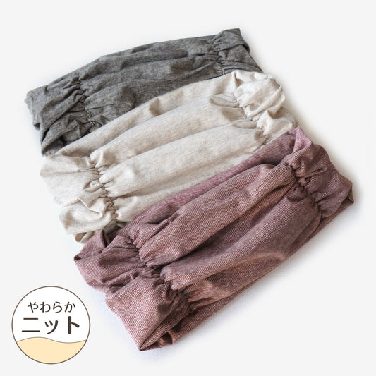 柿渋染め/柔らかニット オーガニック綿 消臭・抗菌 ヘアバンド
