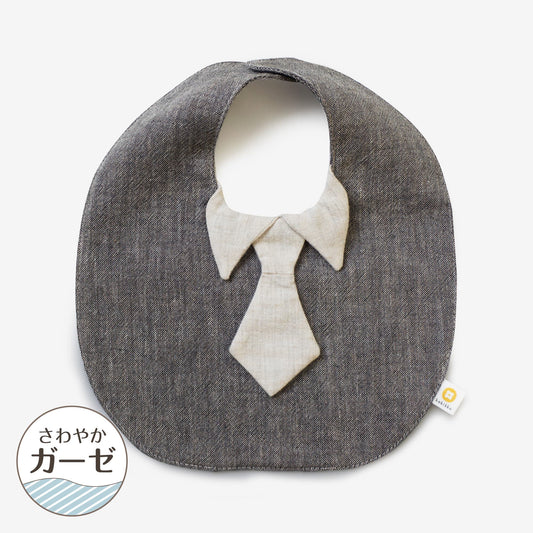 柿渋染め/爽やかガーゼ オーガニック綿 消臭・抗菌 ネクタイ襟スタイ